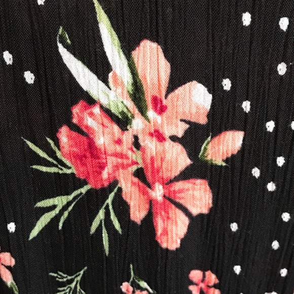 WOMAN WITHIN Maxi Dress Black Floral Short Sleeve V Neck Women’s Plus Size 4X 34 - Picture 5 of 15